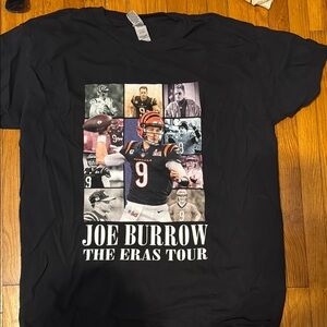 Joe Burrow Taylor Swift Eras Tour Black Tshirt Medium